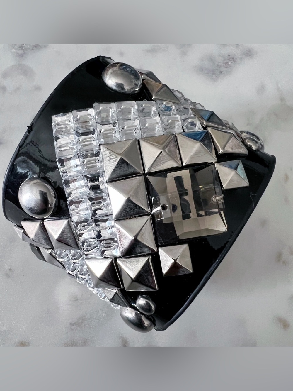 STUD & SEQUIN CUFF BRACELET